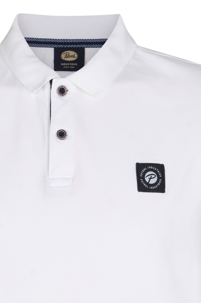 POLO MET KORTE MOUWEN M 1050 POL945 0000 BRIGHT WHITE